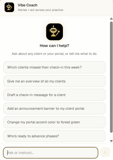 Vibe Coach AI assistant